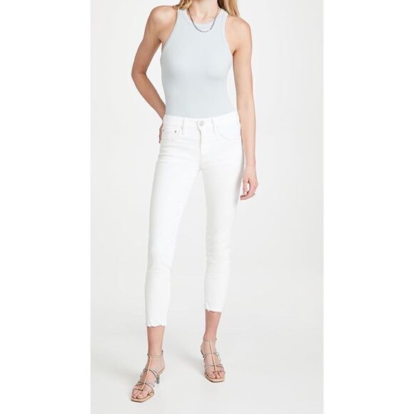 MOUSSY VINTAGE Mv Burnside Skinny Jeans white size 25” - Picture 7 of 8